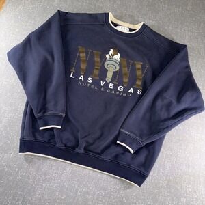 Vintage Gear For Sports Sweatshirt Mens XL Blue NYNY Las Vegas Hotel‎ Casino